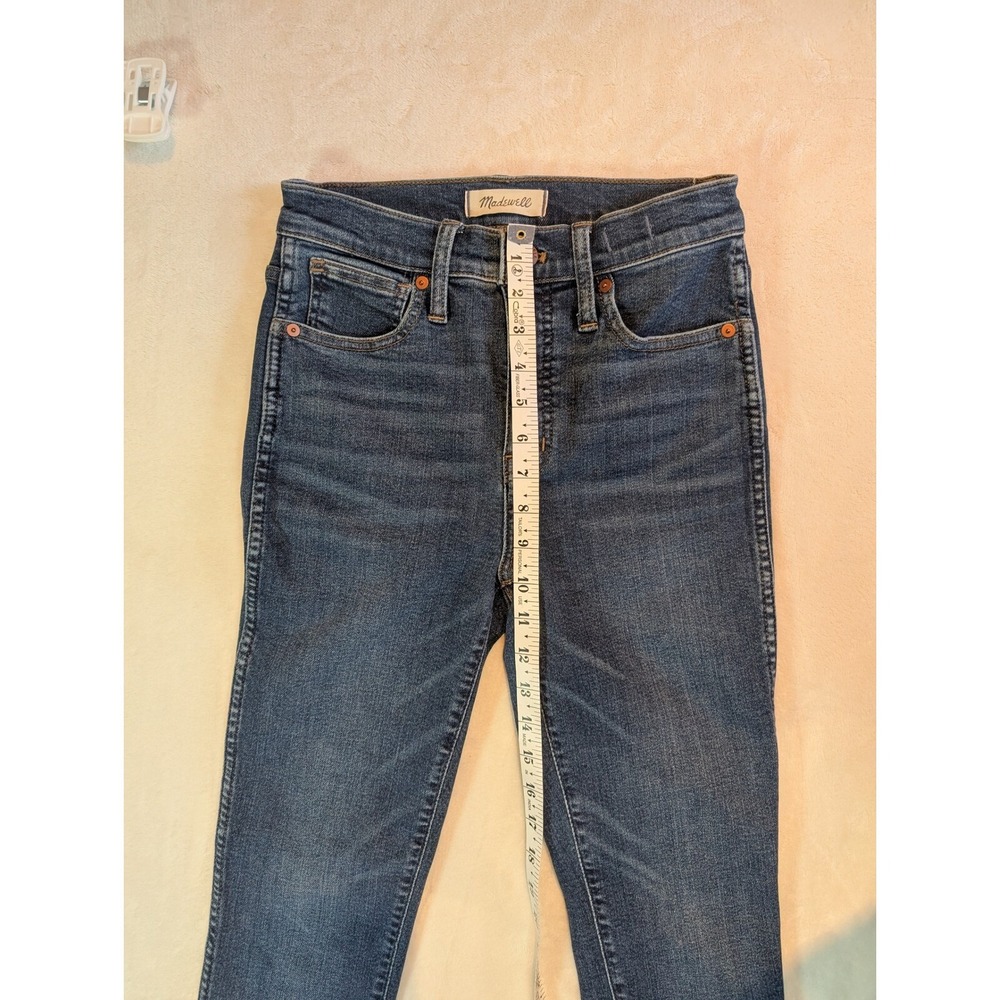 Madewell 10" High-Rise Skinny Jeans Dark Wash Denim Womens Size‎ 25 - Picture 8 of 12